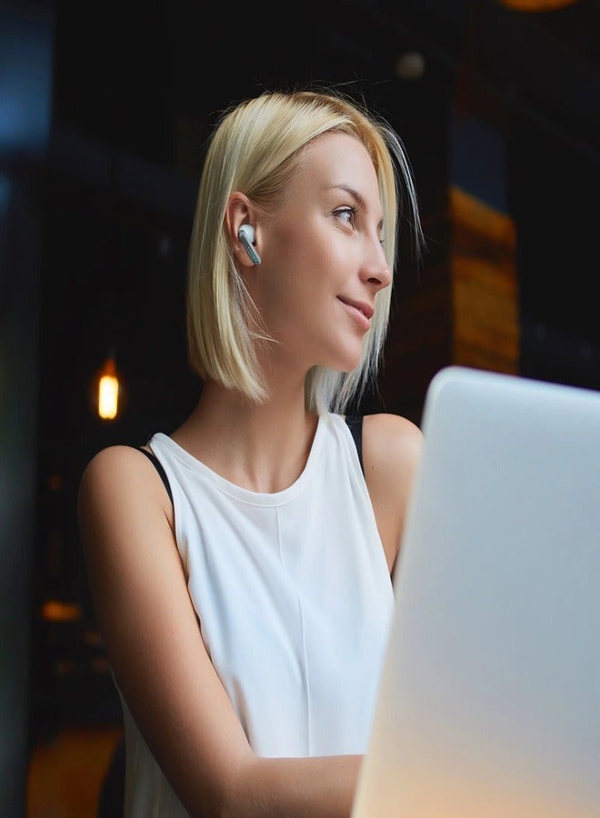 Haylou Wirless Earphone with Pure Hi-Fi Sound and Active Noise Cancellation, Clear Quality Call, Long Battery Life, 5.3 Bluetooth Stable Connection & Easily Switch Between Various Devices W1 ANC T007 Silver - Image 3