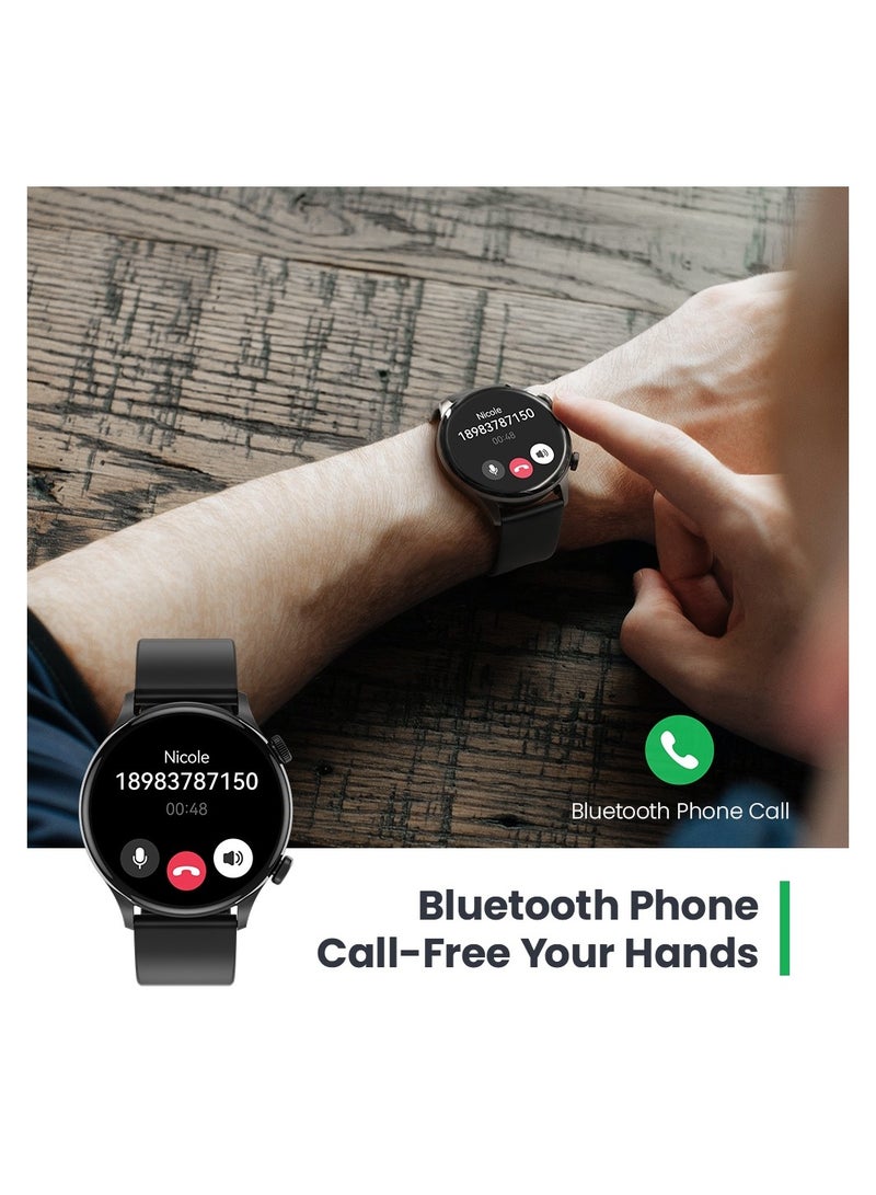 هايلو ساعة هيلو RT3 سولار بلس الذكية 1.43 بوصة AMOLED عرض مكالمات هاتفية بلوتوث 105 وضع رياضي مراقبة معدل ضربات القلب IP68 مقاومة للماء - Image 4