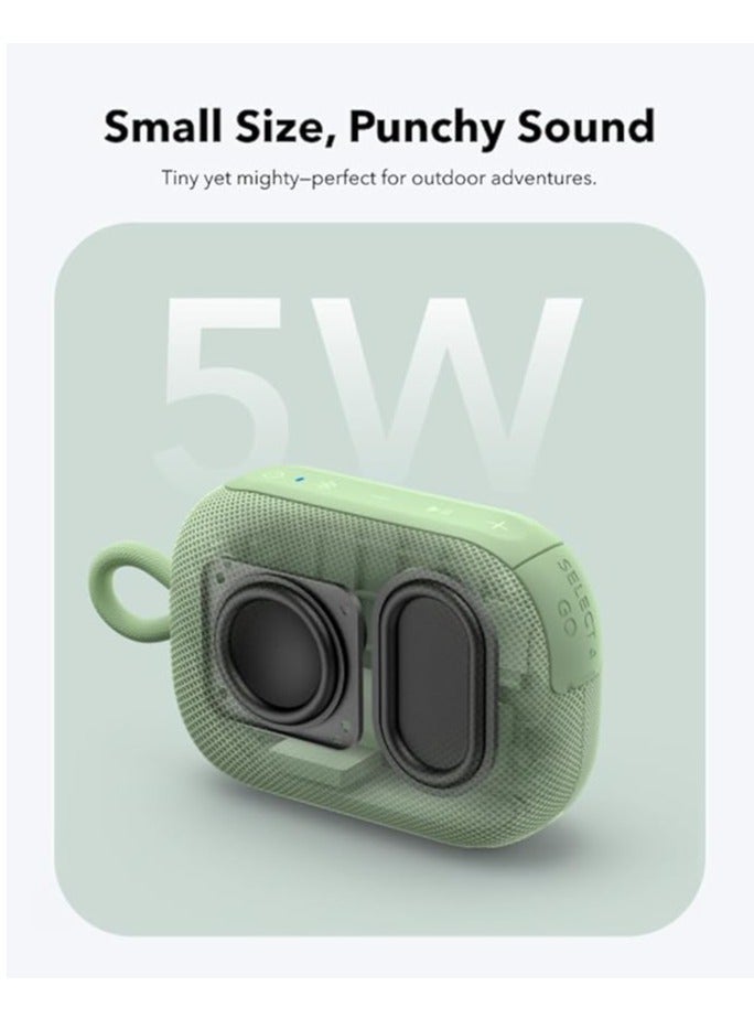 Soundcore - Soundcore Select 4 Go Ultra Portable Bluetooth Speaker by Anker, 20H Playtime, IP67 Waterproof and Dustproof, Floatable, Customisable Pro EQ, Wireless Stereo Pairing, Ideal for Home, Outdoors, Hiking Green - Image 1