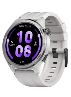 Smart Watch for Men, 1.53" HD Display, Smart Message Notifications, Health Monitoring, Bluetooth 5.3 Connection, 150+ Watch Faces, 127 Workout Modes and 7 Days Long Battery Life Solar Neo HF008 Silver