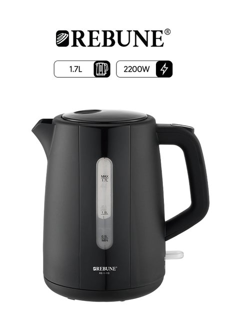 Electric Kettle, with Water Purification Filter, 1.7 L 2200 W RE-1-115 Black