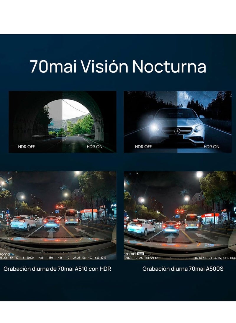 70mai Dash Cam A510 1944P HDR GPS ADAS 4G Connectivity 70mai 4G Front Cam A510 Car DVR 24H Parking Support Rear Cam （Only front cam）  - Image 2