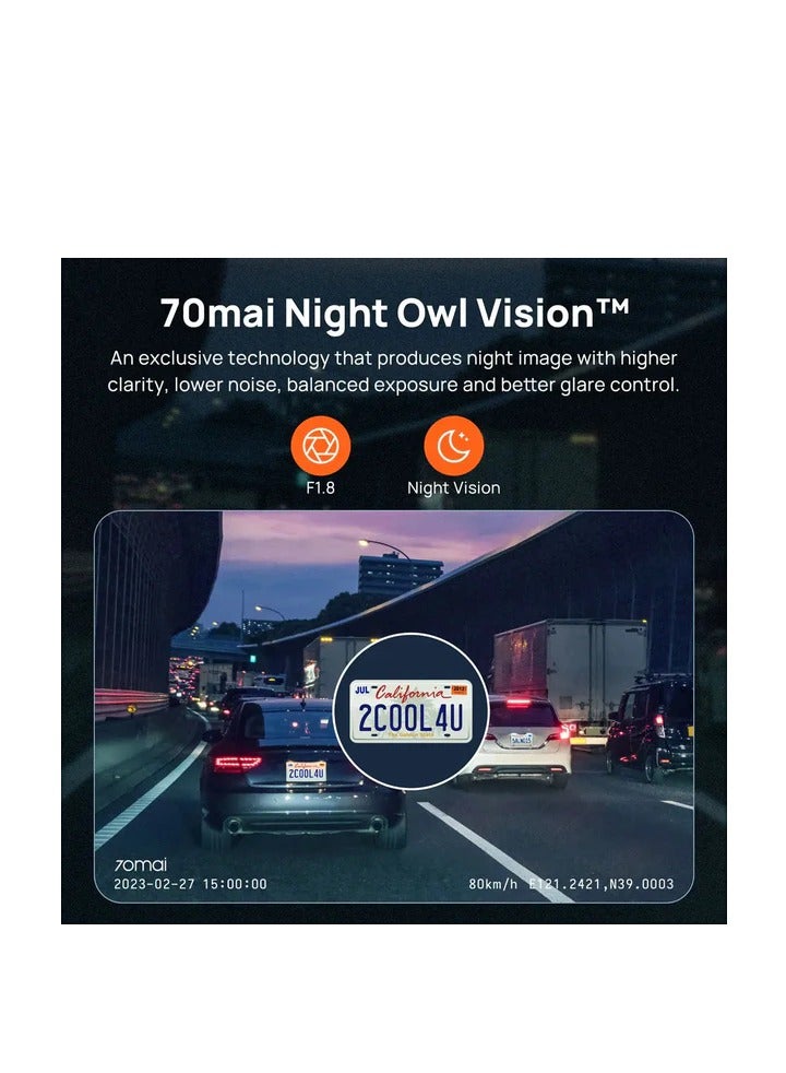 70 ماي - Dash Camera A800S 4K GPS Super High Resolution of 4K UHD Outstanding Image Quality - Image 1