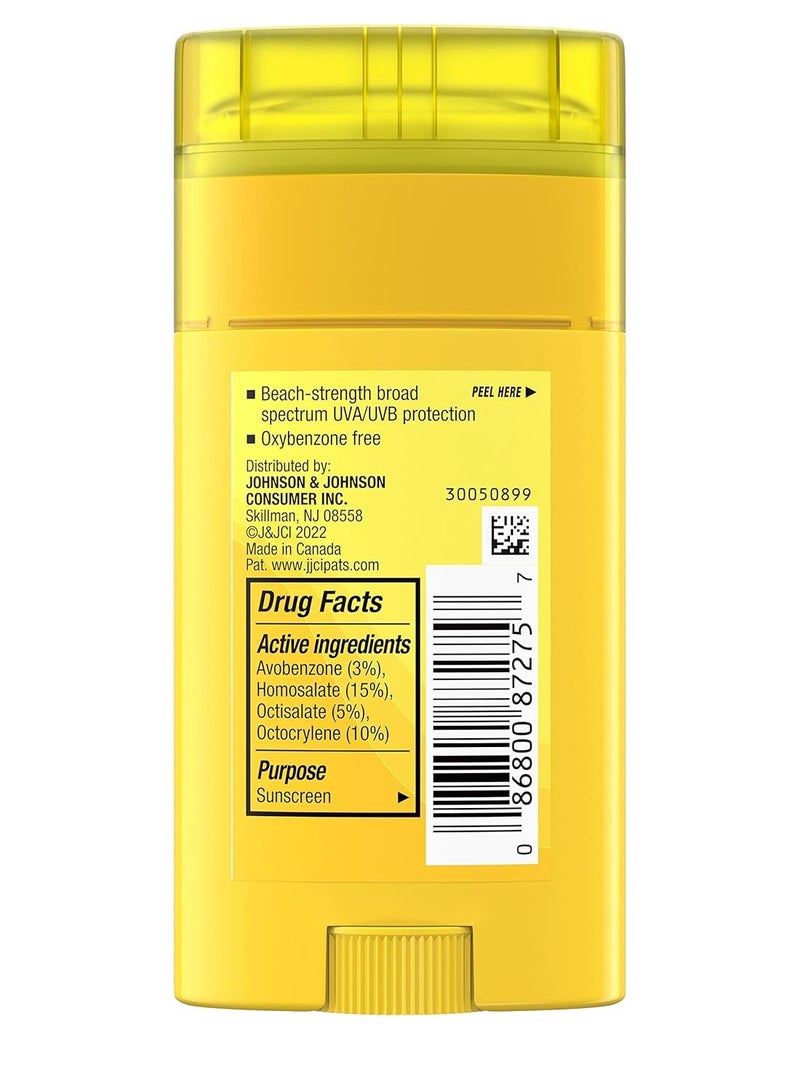 نيوتروجينا Beach Defense Water-Resistant SPF 50+ Sunscreen Stick, Broad Spectrum UVA/UVB Protection, PABA- & Oxybenzone-Free Face & Body Sunscreen Stick, Hands-Free Application 1.5 ozounce - Image 4