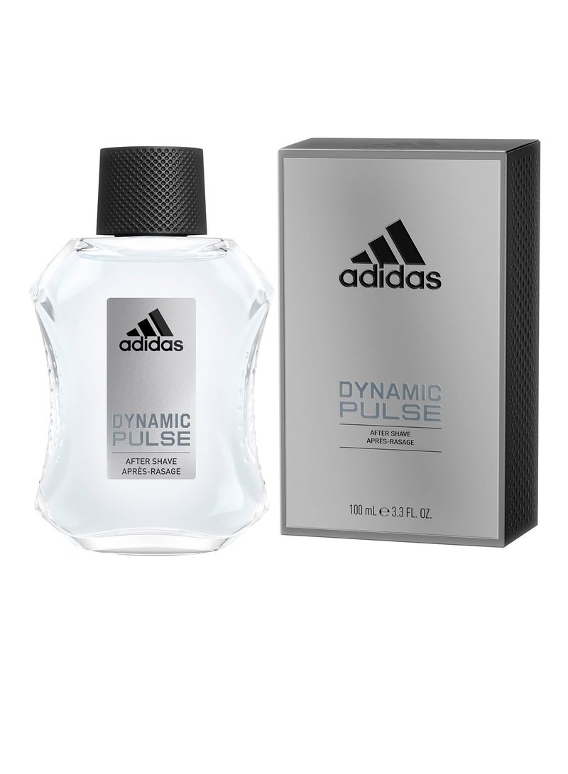 اديداس Dynamic Pulse Aftershave 3.3 fl oz (Pack of 1), Notes of Mint, Apple, and Wood, Men's Fragrance, Long Lasting, Sporty Fragrance, Travel Size 3.3 fl ozFluid Ounce  - Image 1