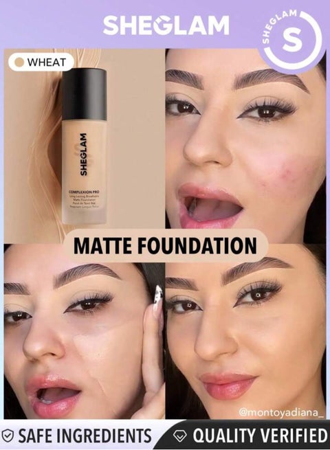 Complexion Pro Long Lasting Breathable Matte Foundation Wheat