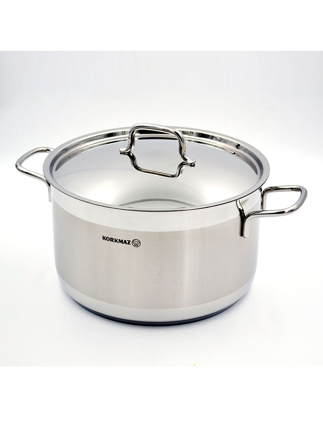 Korkmaz Alfa Stainless Steel Casserole Pot 11.0 l Silver 30x15 cmcm  - Image 2