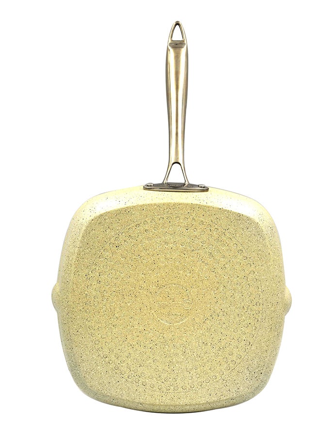 كوركماز مقلاة جرانيتا مربعة من الألمنيوم المطروق 28X28 سم | مقلاة مشوية غير لاصقة بطبقة جرانيتية | أواني طهي متوافقة مع الحث | KA1268 - Image 3