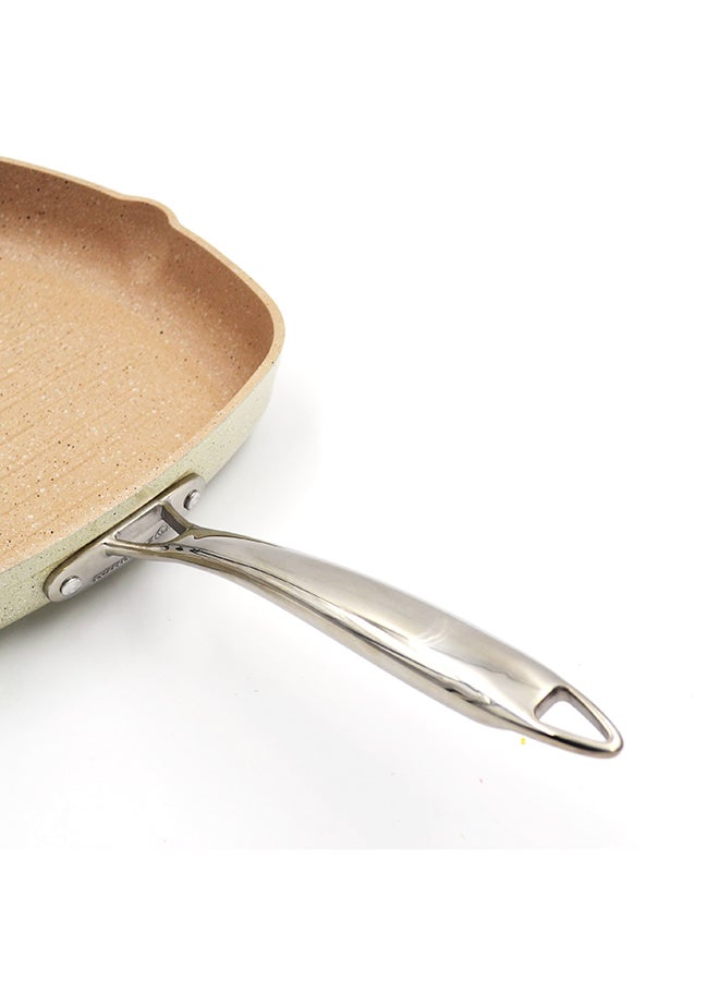 كوركماز مقلاة جرانيتا مربعة من الألمنيوم المطروق 28X28 سم | مقلاة مشوية غير لاصقة بطبقة جرانيتية | أواني طهي متوافقة مع الحث | KA1268 - Image 2