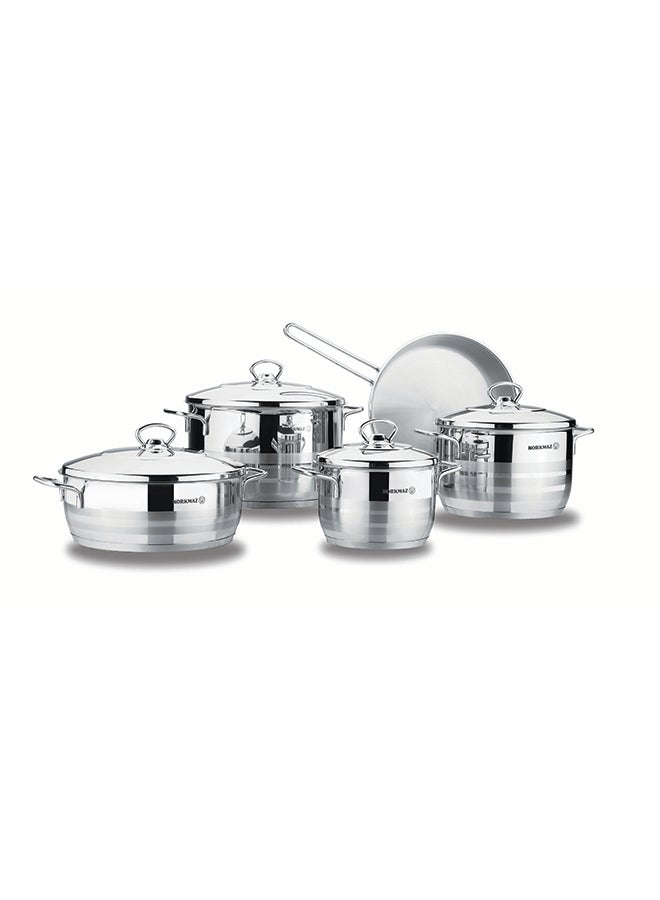 Korkmaz Astra Extra 9 pcs. Cookware Set Silver  - Image 1