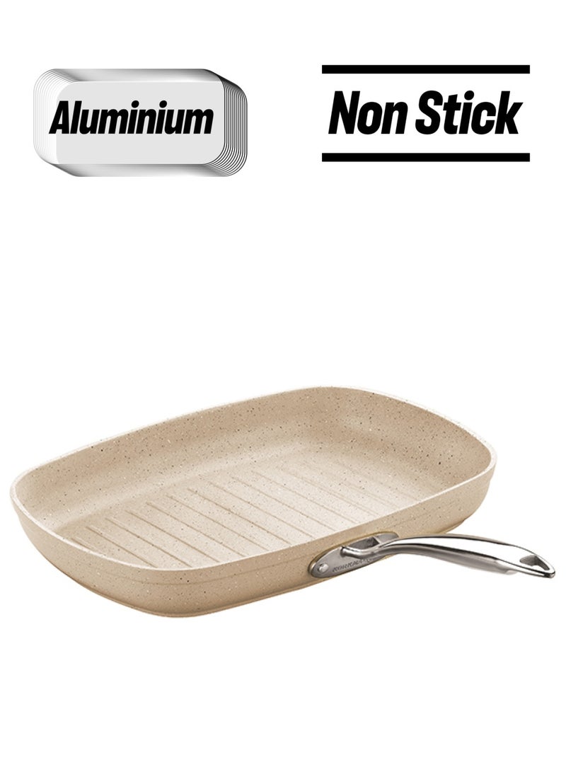 Korkmaz Granita Rectangle Aluminium Grill Frypan Without lid 3.2 l Volcanic 26 cmcm  - Image 1