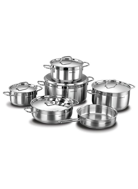 Alfa XL 11-Piece Cookware Set High polished stainless steel