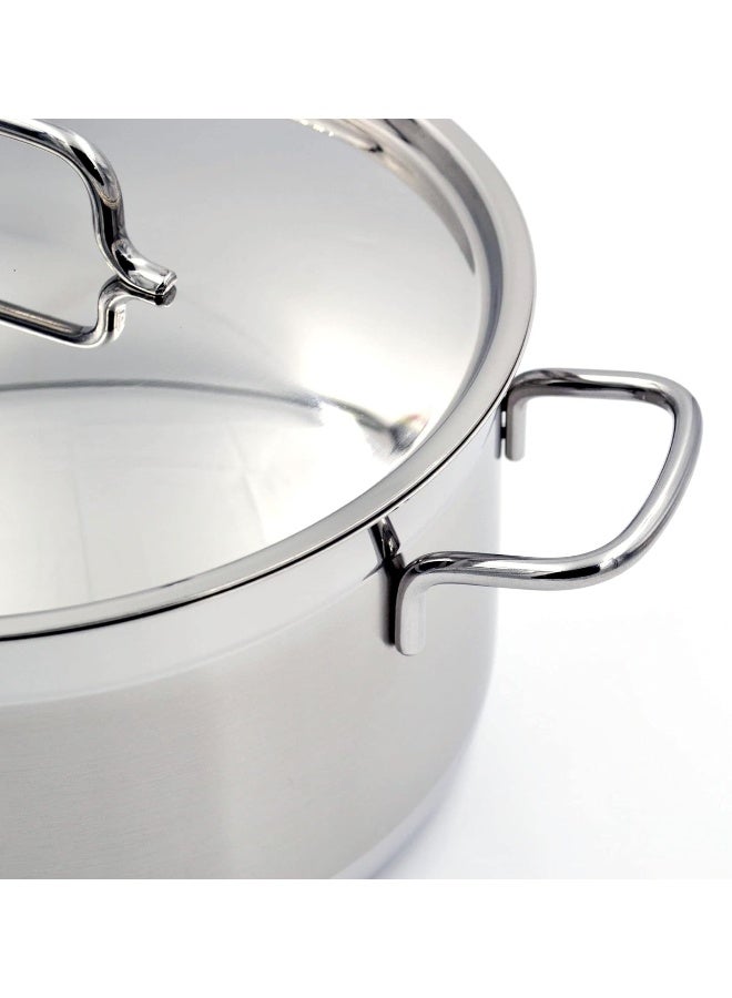 كوركماز Alfa Extra Deep Stainless Steel Casserole Pot 11L Silver 28x18 cmcm  - Image 4