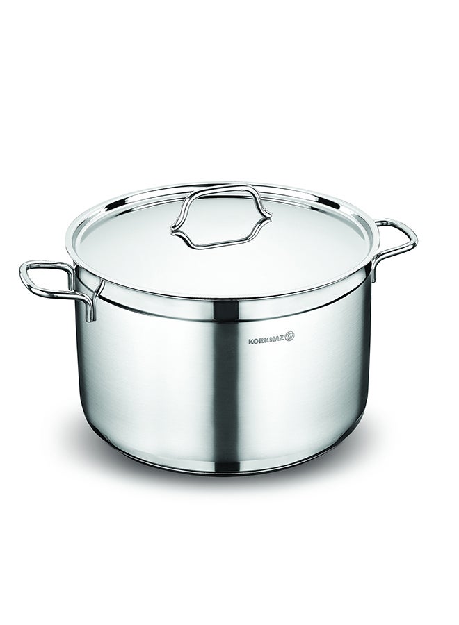 كوركماز Alfa Extra Deep Stainless Steel Casserole Pot 11L Silver 28x18 cmcm  - Image 1