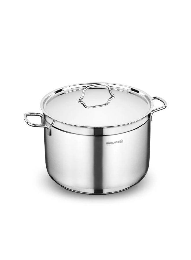 كوركماز وعاء كسرولة من الفولاذ المقاوم للصدأ Alfa Extra Deep سعة 11 لتر - Image 1