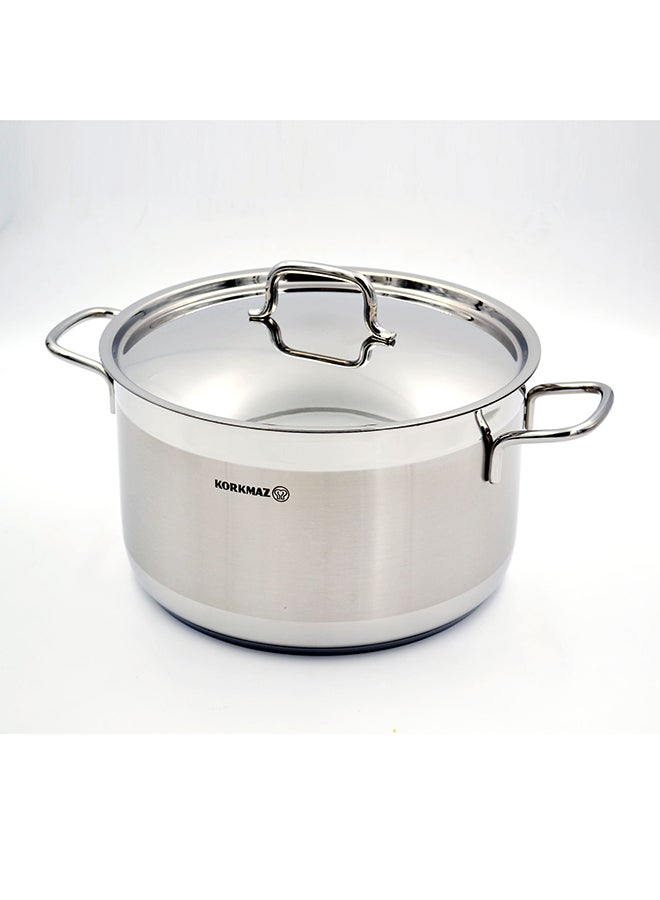 Korkmaz Alfa Stainless Steel Casserole Pot 3.5 l Silver 20x11 cmcm - Image 2