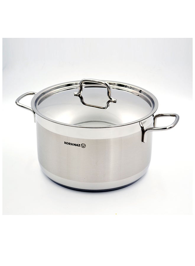 Korkmaz Alfa Stainless Steel Casserole Pot 6.8 l Silver 26x13 cmcm  - Image 2
