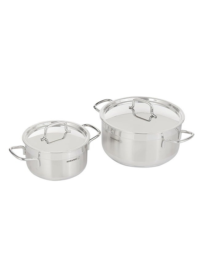 Korkmaz Set of 11 Pieces Korkmaz Alfa Stainless Steel Cookware  2Xl Size Silver  - Image 2