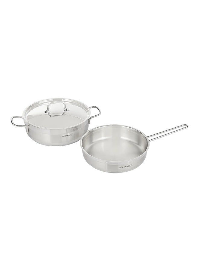Korkmaz Set of 11 Pieces Korkmaz Alfa Stainless Steel Cookware  2Xl Size Silver  - Image 1