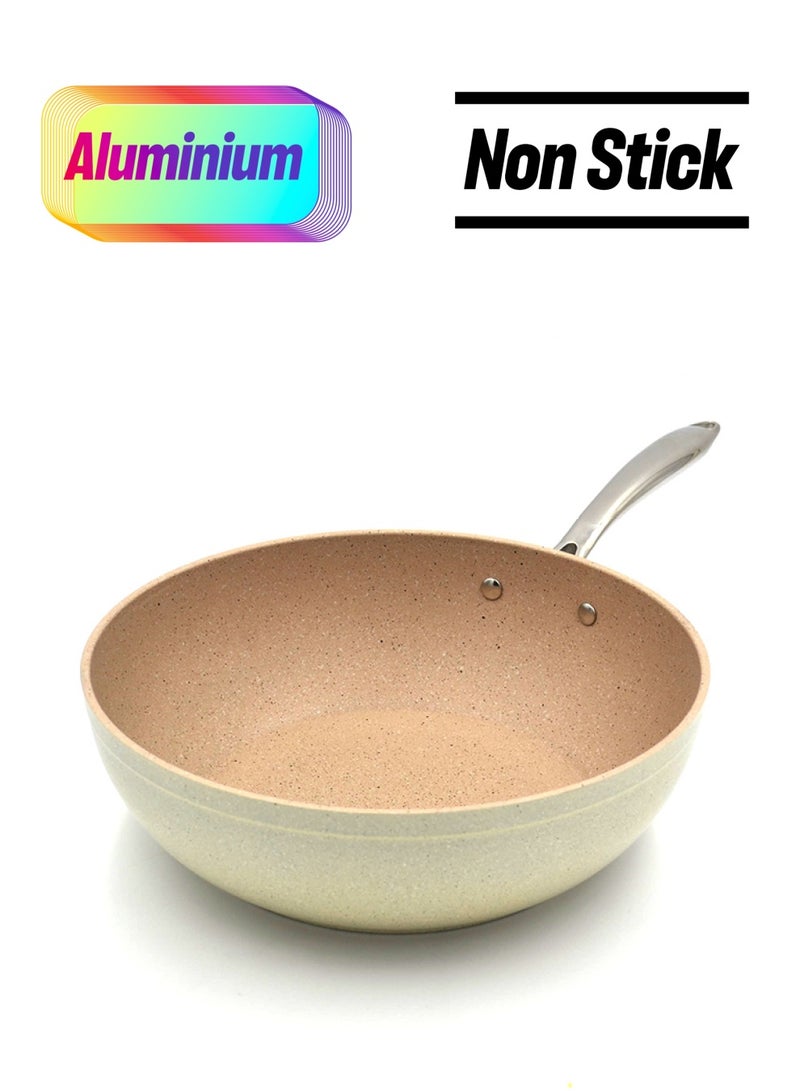 Korkmaz - Granita Aluminium Wok 28.8cm Volcanic 28x8.5 cmcm - Image 1