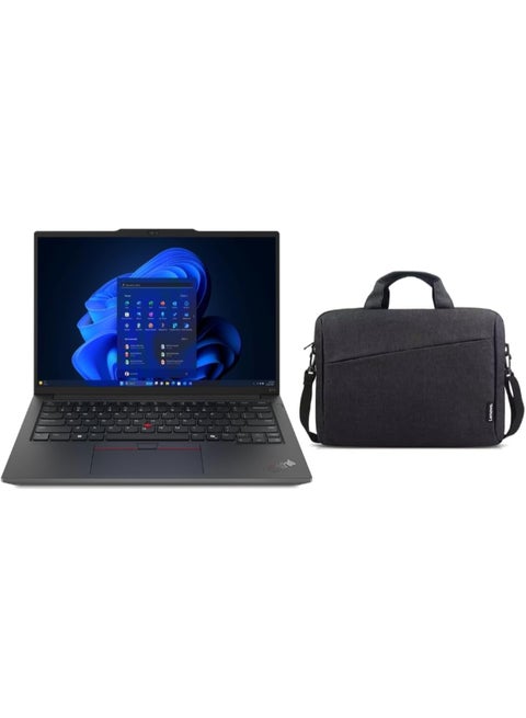 ThinkPad E14 Laptop With 14-Inch Display, Core Ultra 7 155H Processor/16GB RAM/1TB SSD/Intel Arc Graphics/Windows 11 Pro + Lenovo 15.6" Laptop Bag English Black