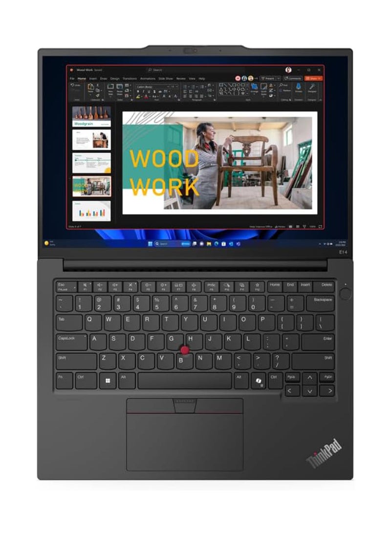 Lenovo - ThinkPad E14 Laptop With 14-Inch Display, Core Ultra 7 155H Processor/16GB RAM/1TB SSD/Intel Arc Graphics/Windows 11 Pro + Lenovo 15.6" Laptop Bag English Black - Image 1