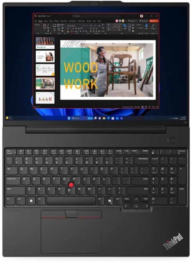 Lenovo - ThinkPad E16 Laptop With 16-Inch Display, Core Ultra 7 155H Processor/16GB RAM/1TB SSD/Intel Arc Graphics/Windows 11 Pro + Lenovo 15.6" Laptop Bag English Black - Image 1