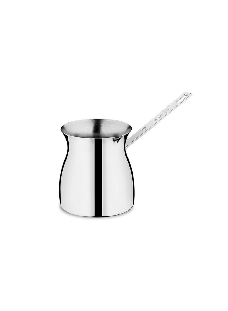 Terra Turkish Coffee Pot 4 Cups / 950ml | Stainless Steel Tri-Ply Sandwich Base | Moka Espresso Pot | Arabic Greek Coffee Maker | Silver - KA293 Silver Silver 950ml