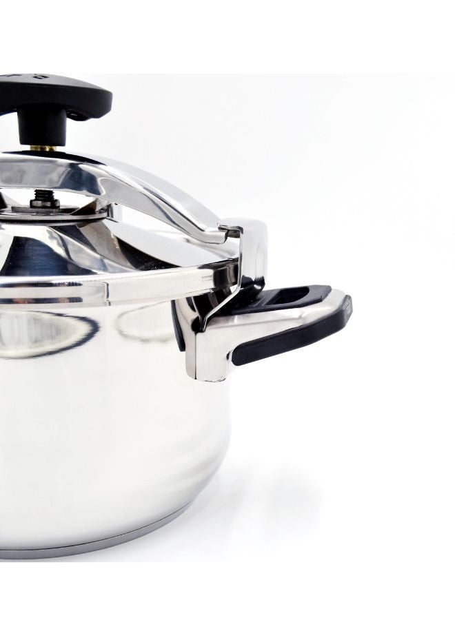 كوركماز Pressa Stainless Steel Pressure Cooker 13L | Aluminium Capsul Base Turkish Pressure Cooker with Heavy Lid | Induction Base Cooker | KA773-01 Stainless Steel - Image 2