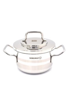 كوركماز Korkmaz Astra Stainless Steel Pot, 1.8 Liter Capacity High Polished 16X9 Cmcm  - Image 1