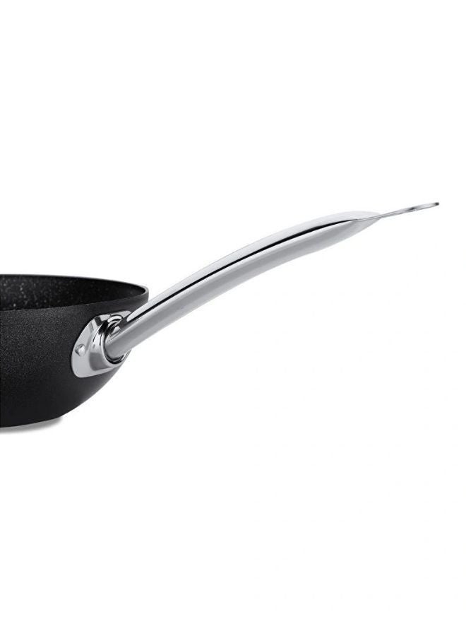 كوركماز Proline Nero Wok Induction Compatible Non-Stick Pan With Marble Coating Forged Aluminum Cookware Black 30x8.6 cmcm  - Image 2