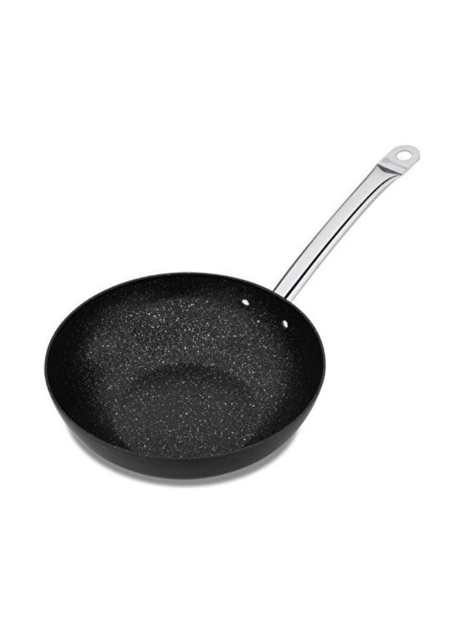 كوركماز Proline Nero Wok Induction Compatible Non-Stick Pan With Marble Coating Forged Aluminum Cookware Black 30x8.6 cmcm  - Image 3