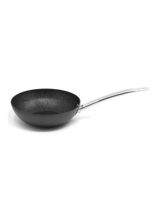 كوركماز Proline Nero Wok Induction Compatible Non-Stick Pan With Marble Coating Forged Aluminum Cookware Black 30x8.6 cmcm  - Image 1