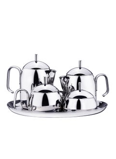 Korkmaz 9-Piece Pera Tea And Coffee Set Stainless Steel 