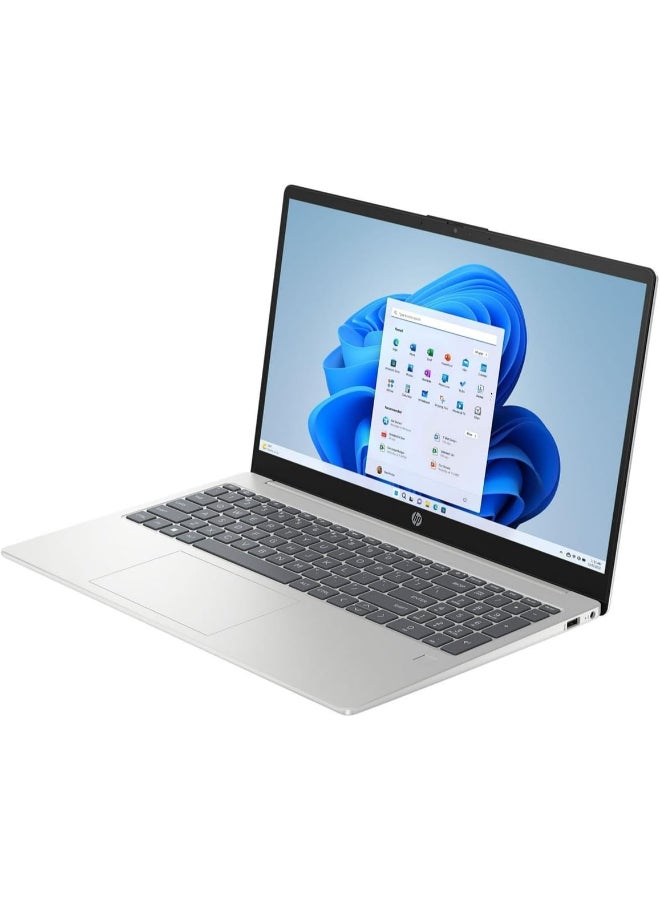 HP - 15-fd Laptop With 15.6-Inch Display, Core i3-N305 Processor/8GB RAM/256GB SSD/Intel UHD Graphics/Windows 11 3-in-1 External Storage Bundle English Natural Silver - Image 1