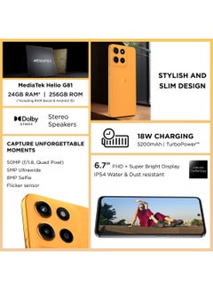 Motorola G15 Dual SIM  Sunrise Orange 8GB RAM 256GB With Moto Buds - Middle East Version  - Image 3
