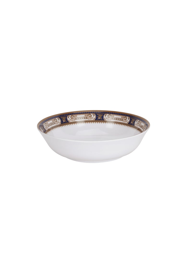 Royalford 56-Piece Melamlne Dinner Set With 2X36Cm Oval Plates, 12X25Cm Deep Plates, 12X20Cm Deep Plates, 12X11Cm Round Bowls, 2X22Cm Serving Bowls, 2Xrice Spoons, 2Xladles, 12X14Cm Soup Spoons, Serves 12 For Famlly Gatherings, Multicolor Multicolor  - Image 4