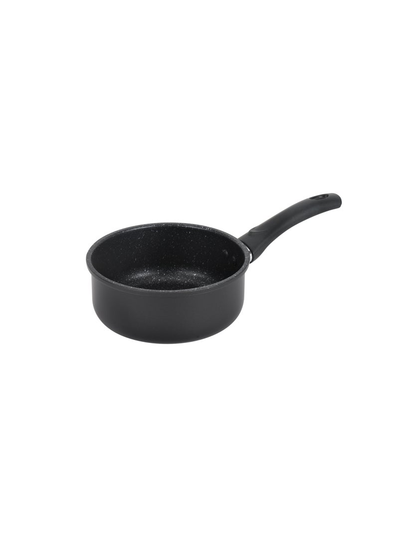 Royalford Royalford Aurora 6-piece Forged Aluminum Cookware Set- RF12628/ Durable Nonstick Granite Coating with 5-Layer Construction, Dot Induction Bottom and Glass Lid/ Includes Kadai, Casserole, Saucepan, Fry Pan Black Largecm  - Image 3