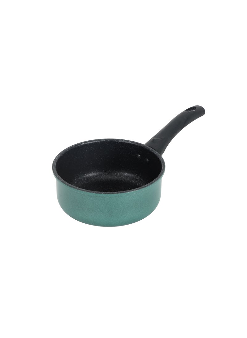 Royalford Royalford Daisy 6-piece Forged Aluminum Cookware Set- RF12629/ Durable Nonstick Granite Coating with 5-Layer Construction, Dot Induction Bottom and Glass Lid/ Includes Kadai, Casserole, Saucepan, Fry Pan Turquoise Largecm  - Image 2