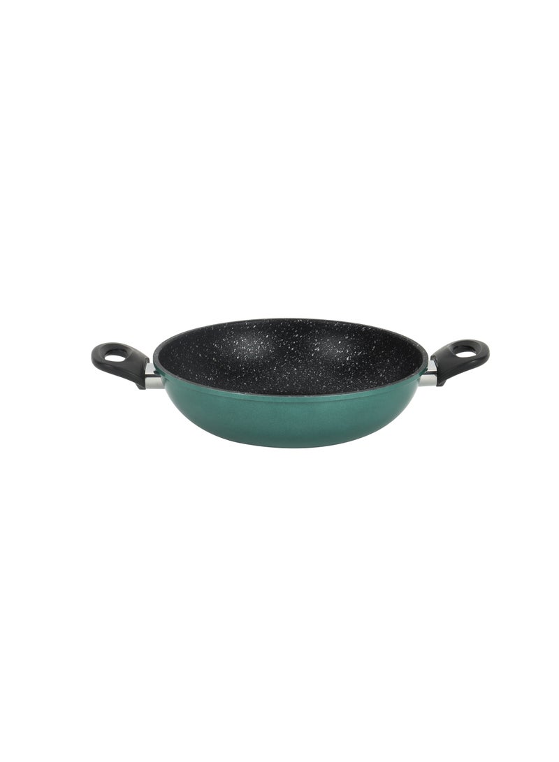 Royalford Royalford Daisy 6-piece Forged Aluminum Cookware Set- RF12629/ Durable Nonstick Granite Coating with 5-Layer Construction, Dot Induction Bottom and Glass Lid/ Includes Kadai, Casserole, Saucepan, Fry Pan Turquoise Largecm  - Image 5