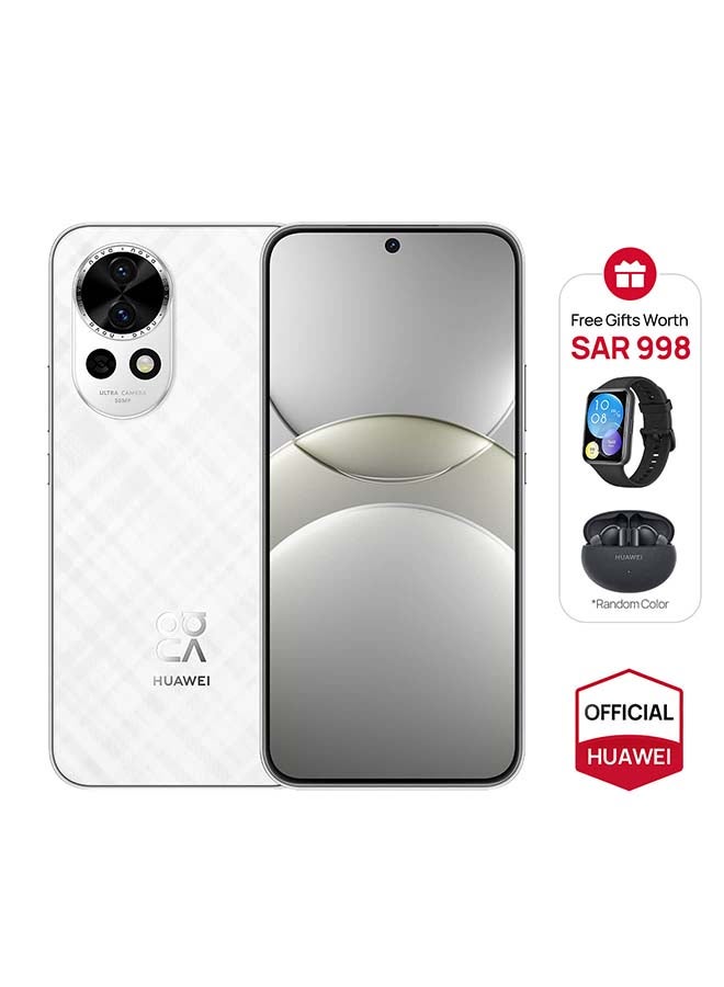 HUAWEI Nova 13 Dual SIM Smartphone White 12GB RAM  256GB 4G - Middle East Version with [ FREE  FreeBuds 5i aNd  WATCH FIT 2 ]  - Image 1