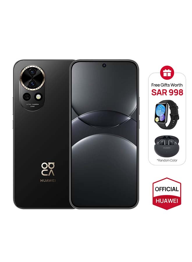 HUAWEI Nova 13 Dual SIM Smartphone Black 12GB RAM  256GB 4G - Middle East Version with [ FREE  FreeBuds 5i aNd  WATCH FIT 2 ]  - Image 1
