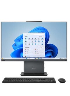 لينوفو ThinkCentre neo 50a 27 All-in-one With 27 Inch Full HD(1920x1080) Display IPS, Intel core i7-13620H Processor/16GB RAM DDR5/512GB SSD/Windows 11 Pro/Intel UHD Graphics/ English/Arabic Luna Grey  - Image 1