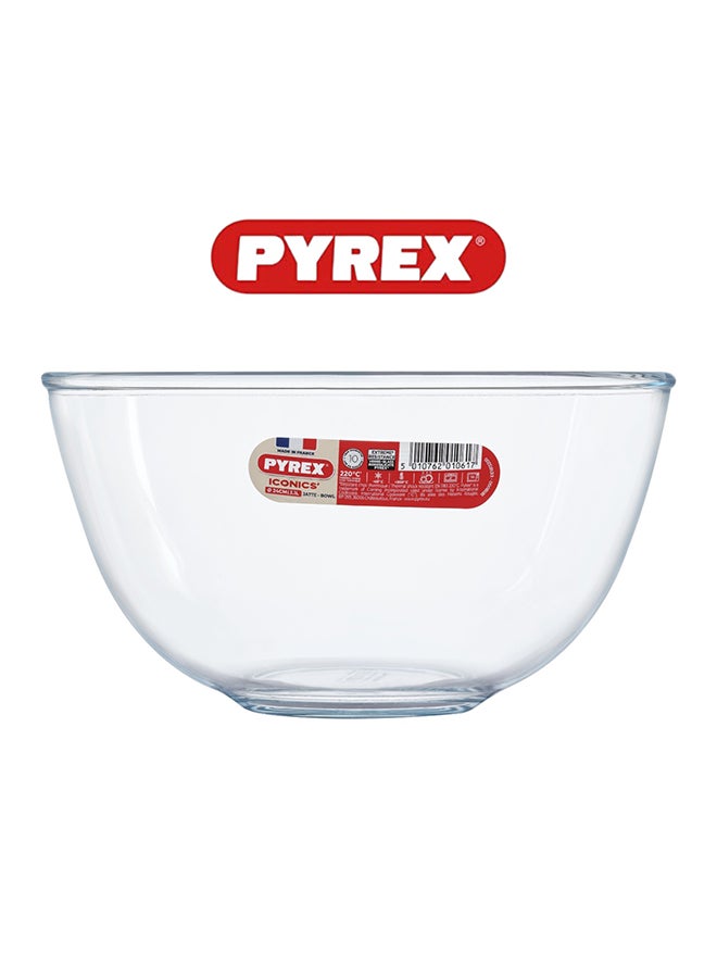 Pyrex 3L Glass Mixing Bowl - Heat Resistant and Stackable Clear 3Liters - Image 1
