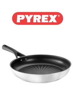PYREX Pyrex Expert Touch 28 cm Fry Pan with Non-Stick Coating, Embossed Relief, and Ergonomic Handle 28 cmcm  - Image 1