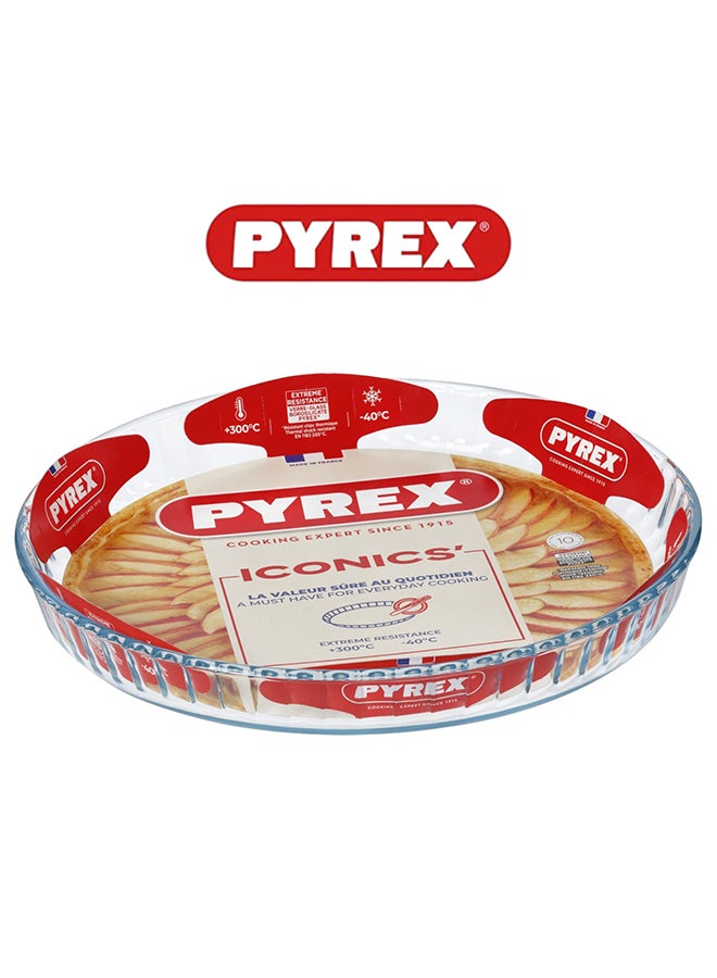 Pyrex Bake & Enjoy Flan Dish 25 cm - Durable Borosilicate Glass for Baking and Serving - Image 2