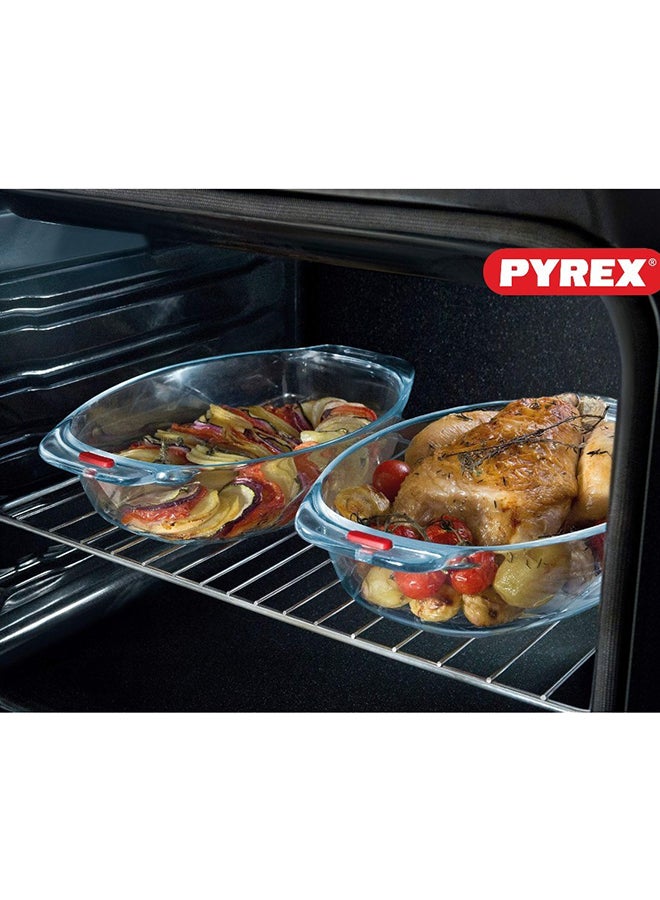بيريكس Pyrex Irresistible Oval Roaster 2L - Versatile Borosilicate Glass Kitchen Essential Clear - Image 5