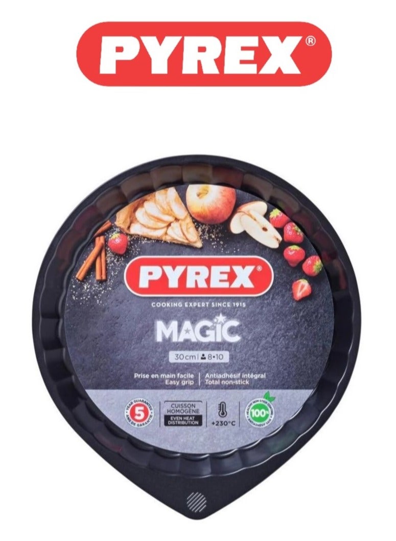 PYREX Pyrex Magic 30cm Flan Pan - Durable Non-Stick, Easy Grip Handle, Oven Safe - Image 1