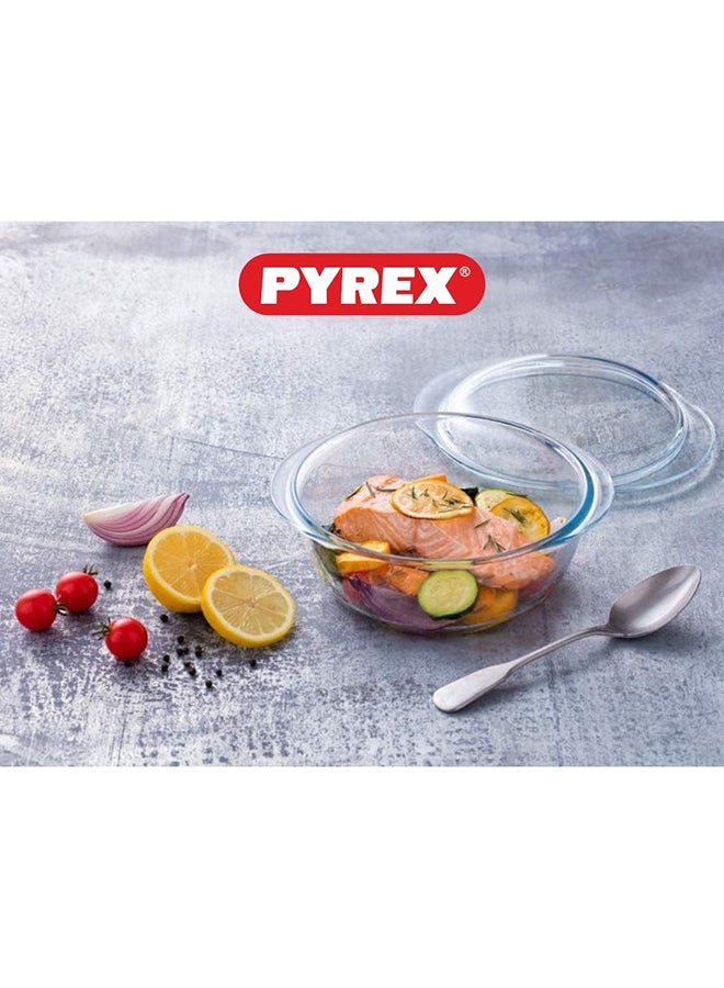 Pyrex Essential Casserole Round 1.4L - Durable Borosilicate Glass for Versatile Cooking and Serving Clear 1.4L - Image 4