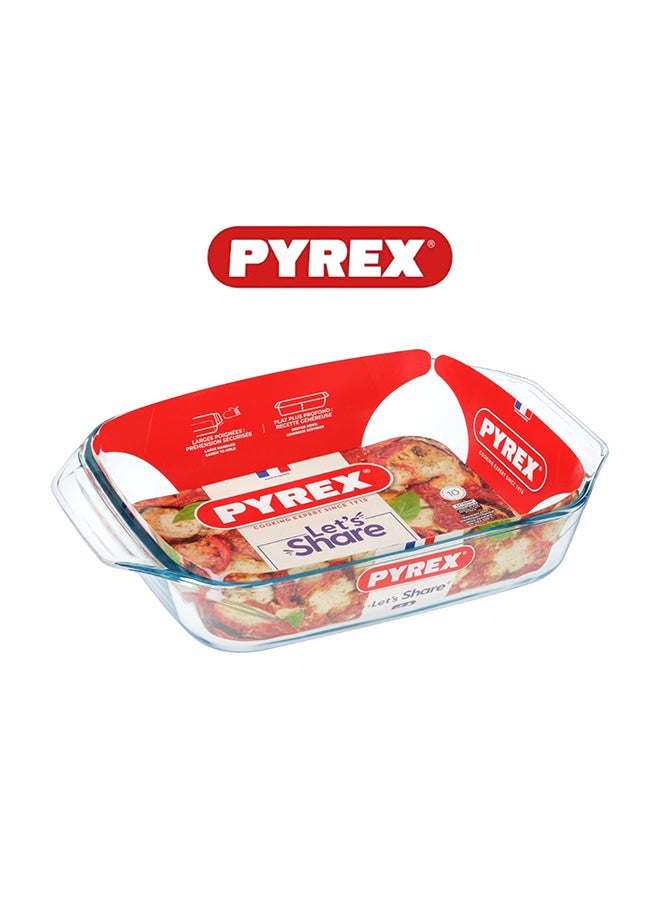 PYREX Pyrex Irresistible Rectangular Roaster 1.4L - Versatile Borosilicate Glass Kitchen Essential  - Image 2